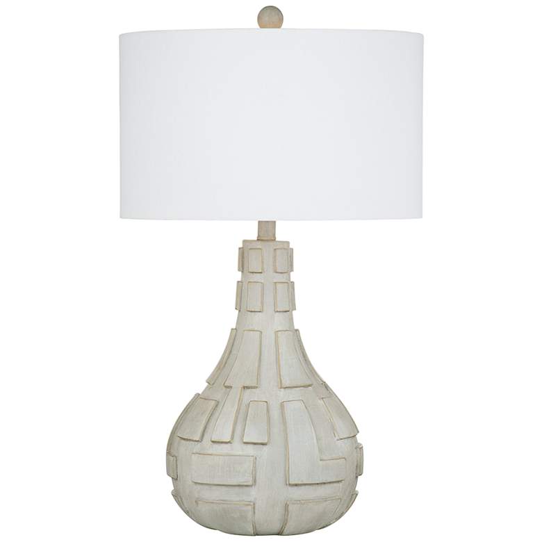 Image 2 Satule Natural Cement Vase Table Lamp