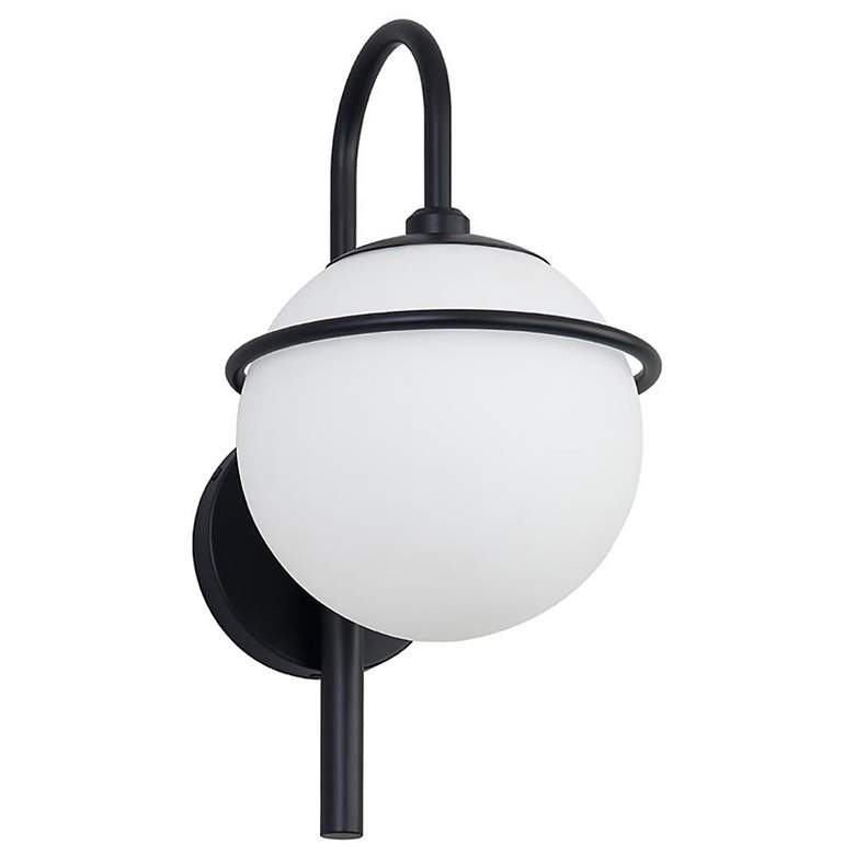 Image 5 Saturn 14 1/2" High Matte Black Indoor/Outdoor Wall Sconce more views