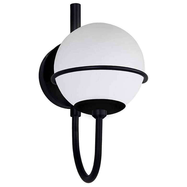 Image 6 Saturn 14 1/2" High Matte Black Indoor/Outdoor Wall Sconce more views