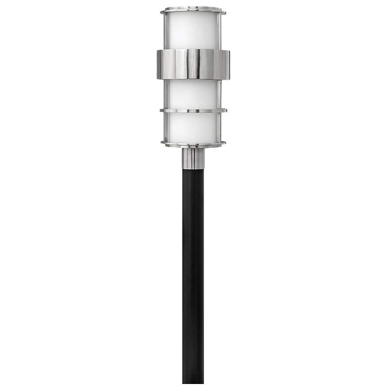 Image 1 Saturn 21 3/4 inch High Silver Outdoor Post Light