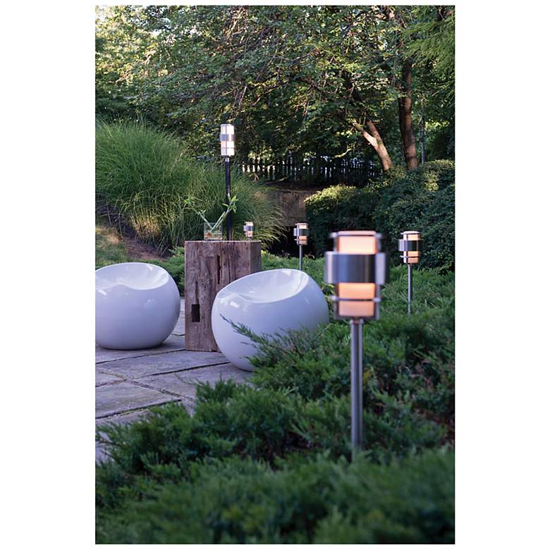 Image 4 Saturn 21 3/4" High Silver Outdoor Post Light more views