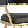 Saturn 26" Black Faux Leather and Gold Swivel Counter Stool