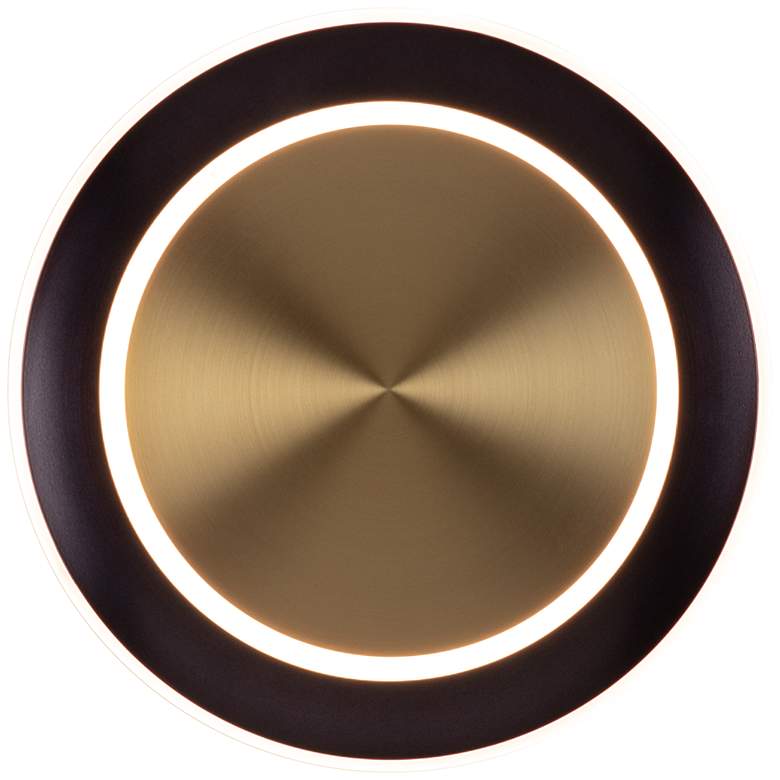 Image 1 Saturn 7.9" Antique Brass/Black Bronze Wall Mount