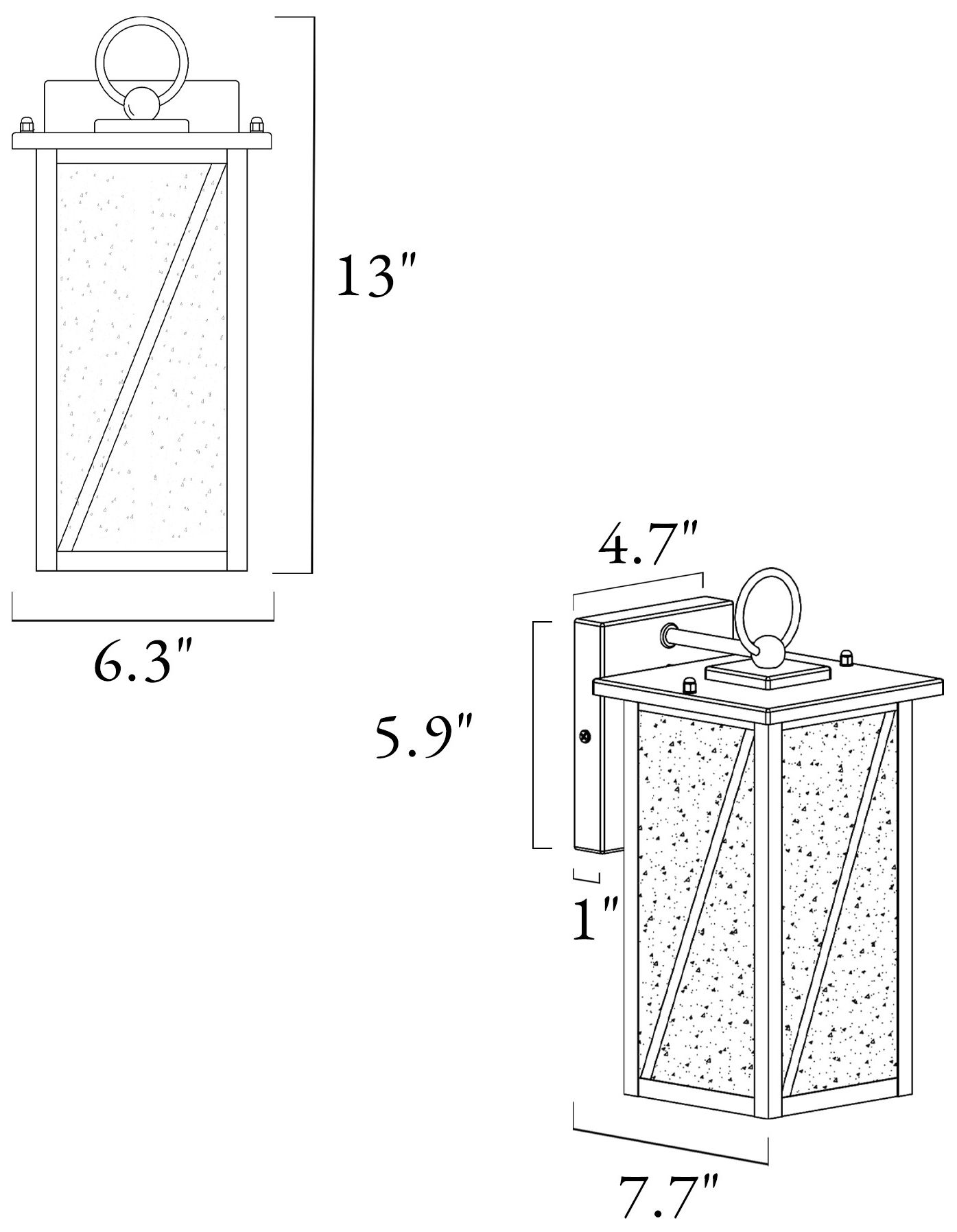 Image 2 Saturninus 1-Light Black Outdoor Wall Sconces more views