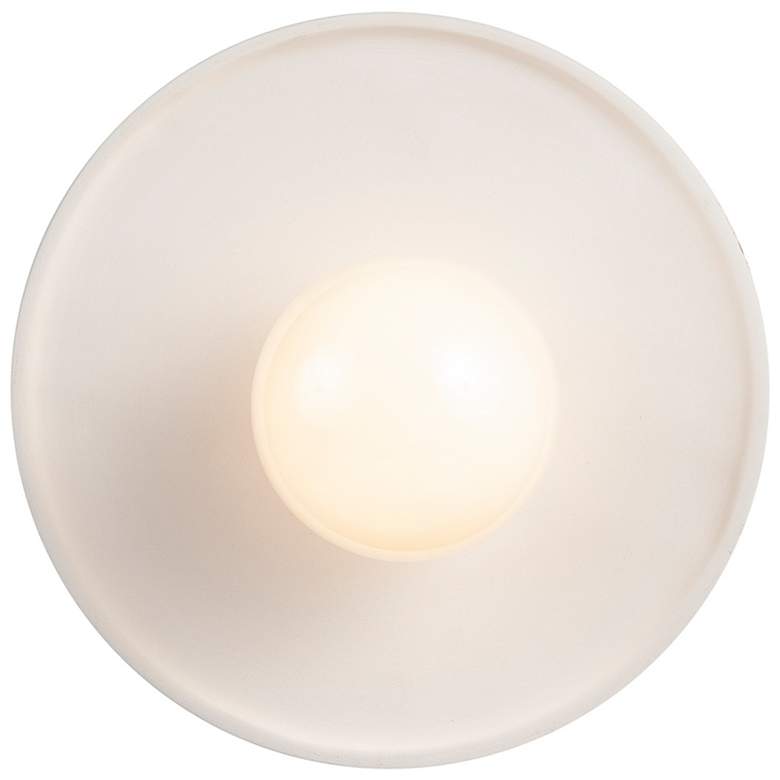 Image 2 Saucer Matte White Black Cord Pendant more views