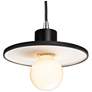 1_Saucer Pendant - Carbon - PB-Black Cord