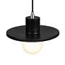 3_Saucer Pendant - Carbon - PB-Black Cord more views