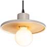 1_Saucer Pendant - MW Gold - MB-Black Cord