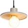 Saucer Pendant - MW Gold - MB-Black Cord