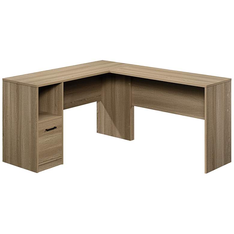 Image 1 Sauder Beginnings 51" Wide Summer Oak 1-Drawer L-Shaped Desk