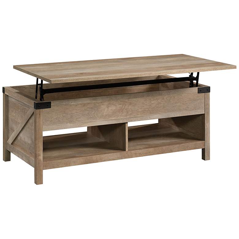 Image 6 Sauder Bridge Acre 46 1/4"W Lintel Oak Lift-Top Coffee Table more views