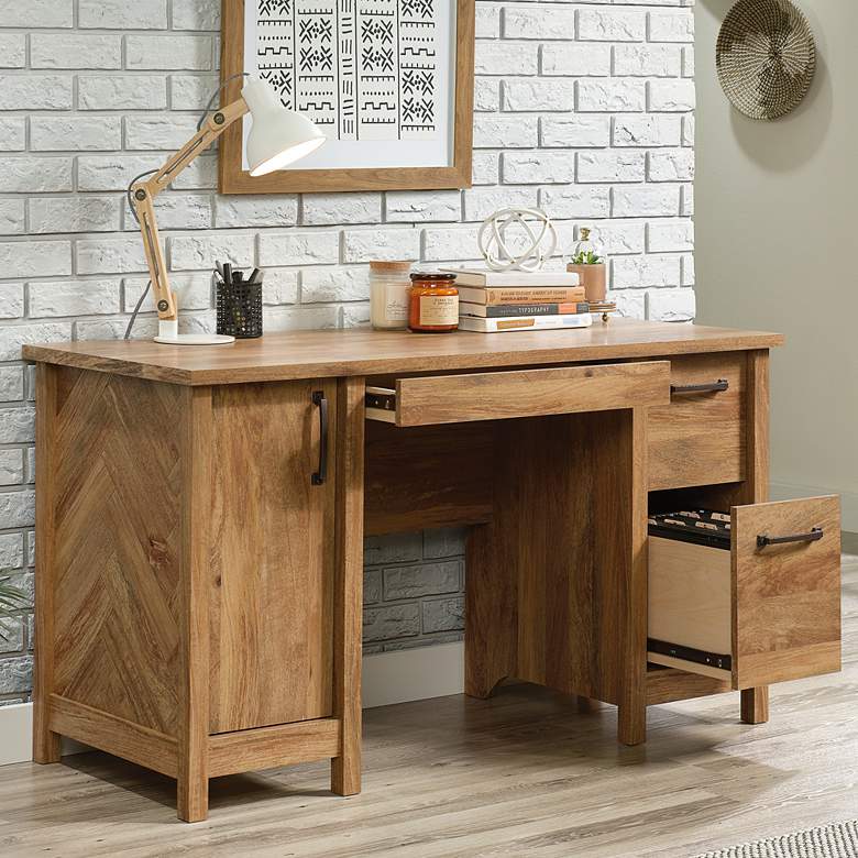 Image 1 Sauder Cannery Bridge 53 1/4"W Sindoori Mango Computer Desk