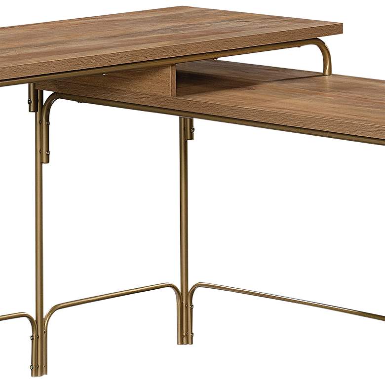 Image 4 Sauder Coral Cape 60 1/2" Wide Sindoori Mango L-Shaped Desk more views
