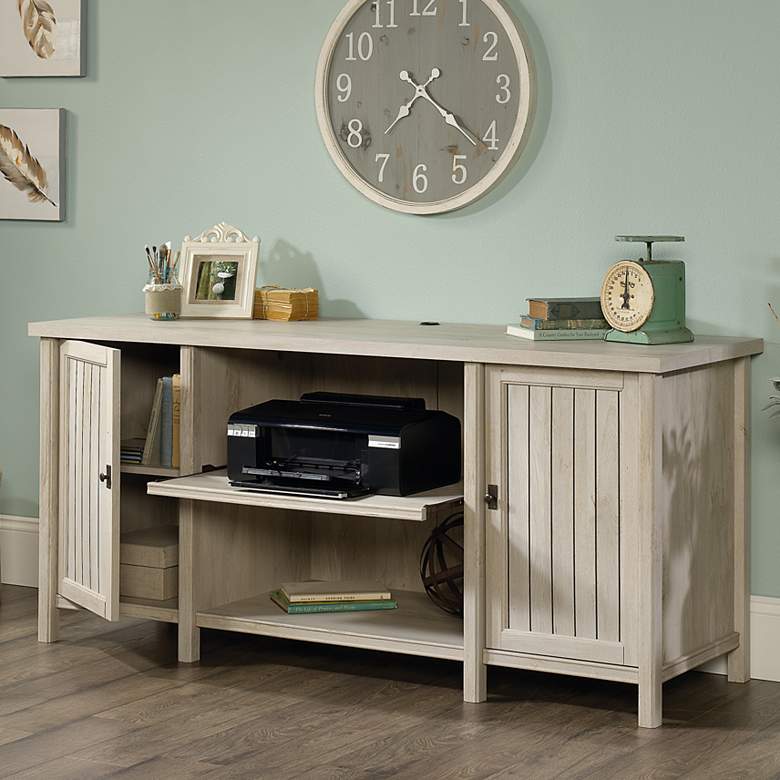 Image 1 Sauder Costa 65 1/4" Wide Chalked Chestnut 2-Door Credenza