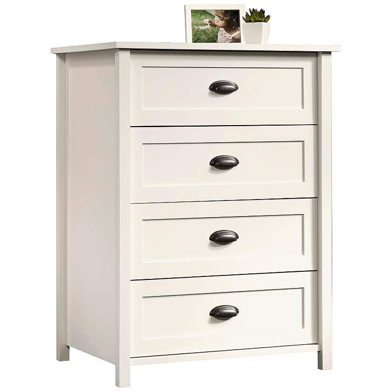 Image 2 Sauder County Line 32 1/4"W Soft White 4-Drawer Accent Chest