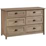 2_Sauder County Line 52 1/4" Wide Salt Oak 6-Drawer Dresser