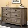 1_Sauder County Line 52 1/4" Wide Salt Oak 6-Drawer Dresser