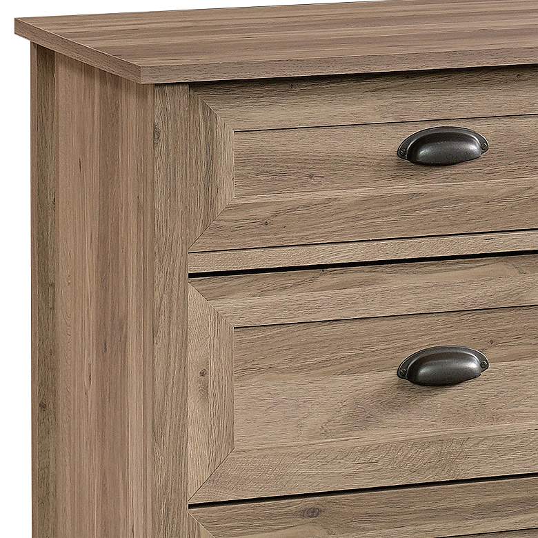 Image 3 Sauder County Line 52 1/4" Wide Salt Oak 6-Drawer Dresser more views