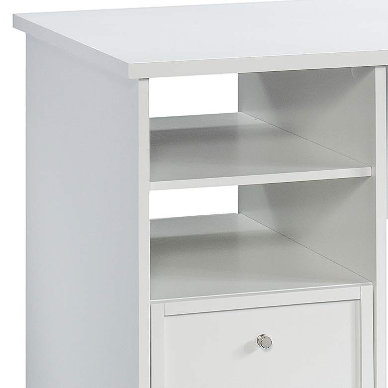 Image 3 Sauder Craft Pro Series 66" Wide White Craft Table more views