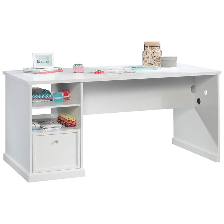 Image 5 Sauder Craft Pro Series 66" Wide White Craft Table more views