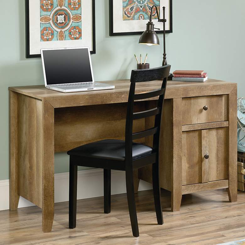 Image 1 Sauder Dakota Pass 53 1/4" Wide Craftsman Oak 2-Drawer Desk