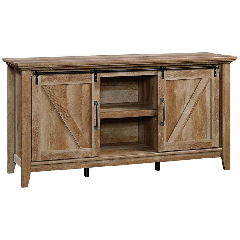 Image 2 Sauder Dakota Pass 66" Wide Craftsman Oak 2-Door TV Stand
