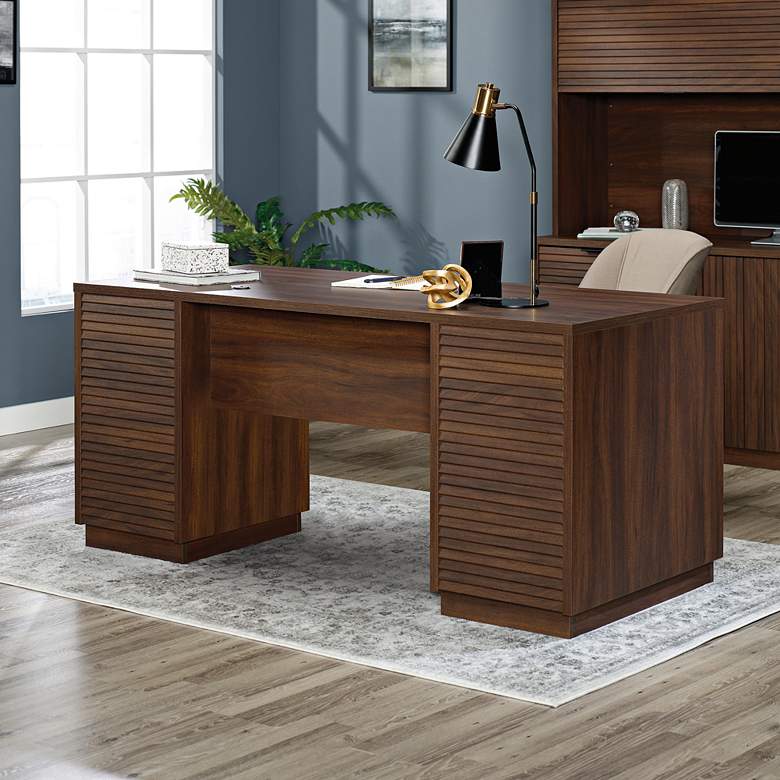 Image 1 Sauder Englewood 65 1/4" Wide Spiced Mahogany Executive Desk