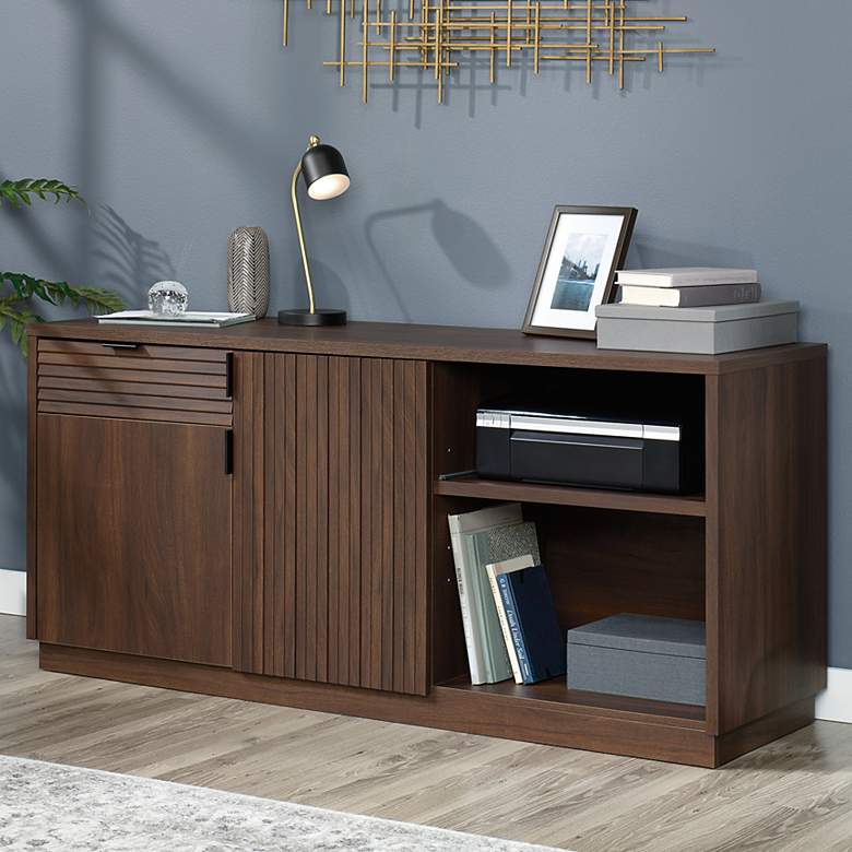 Image 1 Sauder Englewood 65 1/4"W Spiced Mahogany 2-Door Credenza