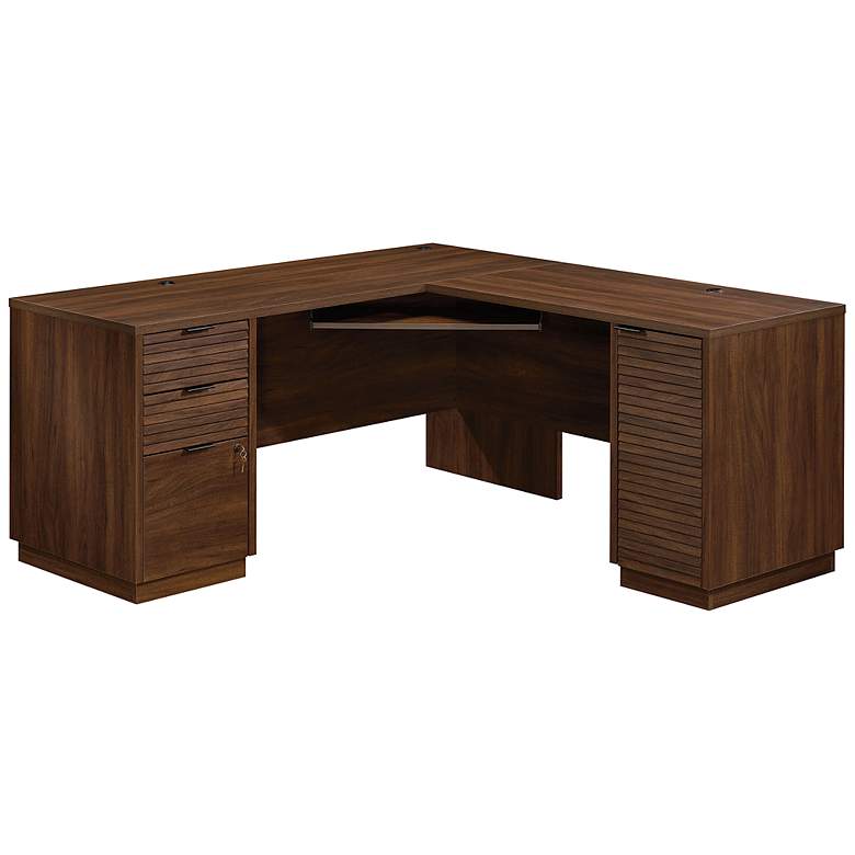 Image 2 Sauder Englewood 65 1/4" Wide Spiced Mahogany L-Shaped Desk