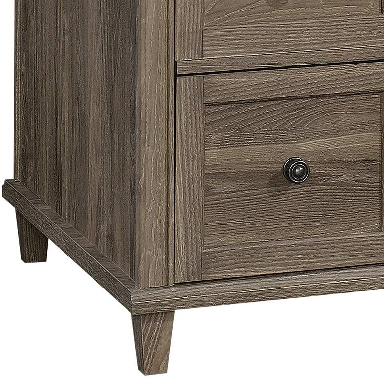 Image 4 Sauder Hammond 67 1/2"W Emery Oak 7-Drawer Executive Desk more views
