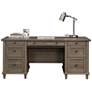 5_Sauder Hammond 67 1/2"W Emery Oak 7-Drawer Executive Desk more views
