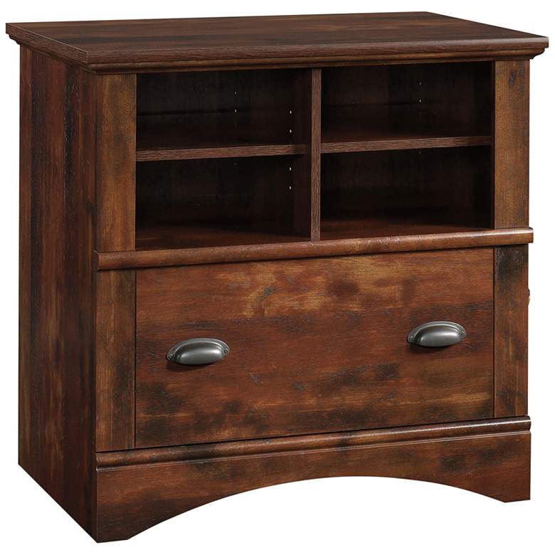 Image 1 Sauder Harbor View 32"W Curado Cherry Lateral File Cabinet