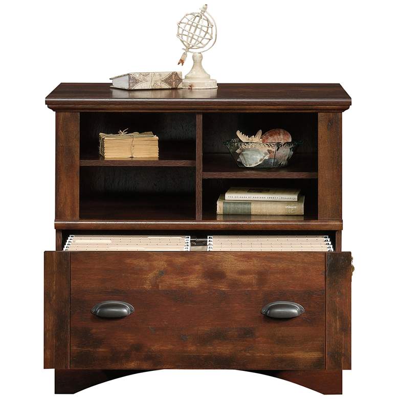 Image 4 Sauder Harbor View 32"W Curado Cherry Lateral File Cabinet more views