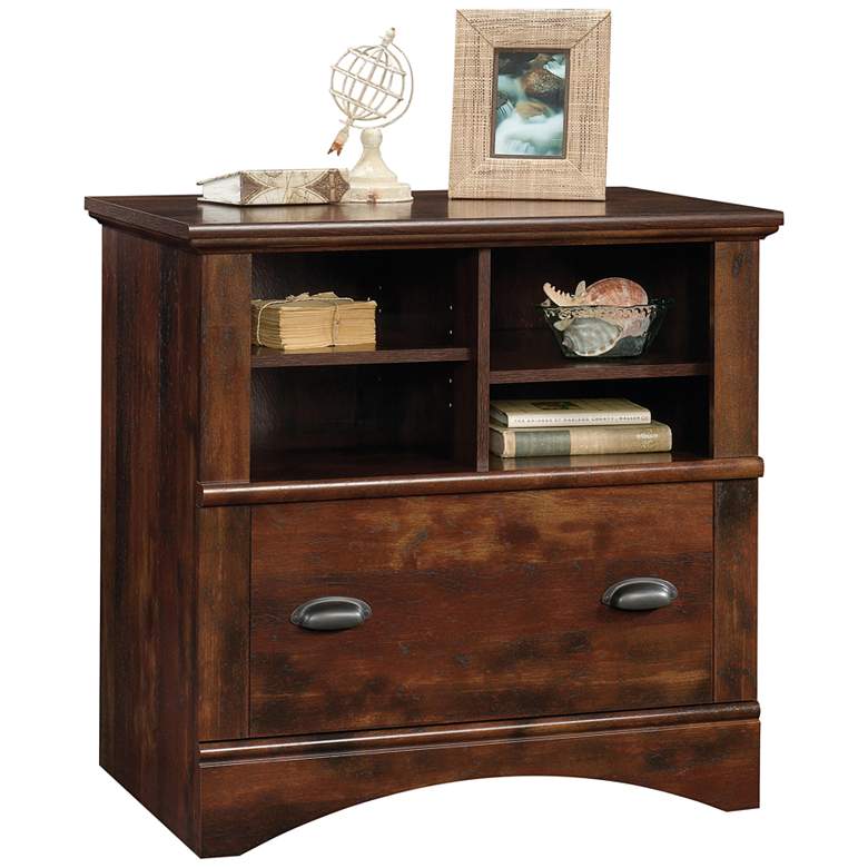 Image 5 Sauder Harbor View 32"W Curado Cherry Lateral File Cabinet more views