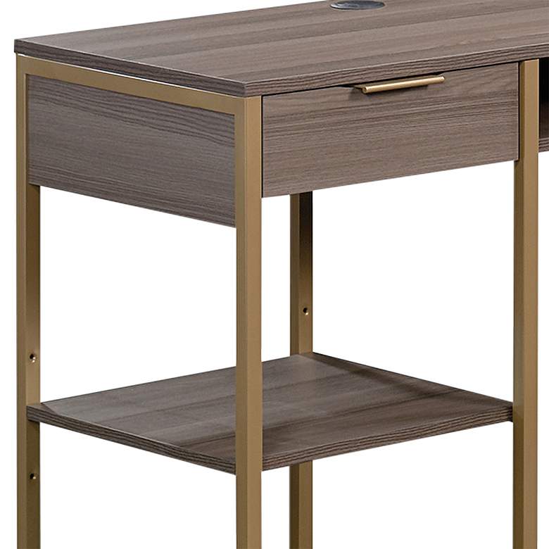 Image 3 Sauder International Lux 66 1/4"W Diamond Ash L-Shaped Desk more views