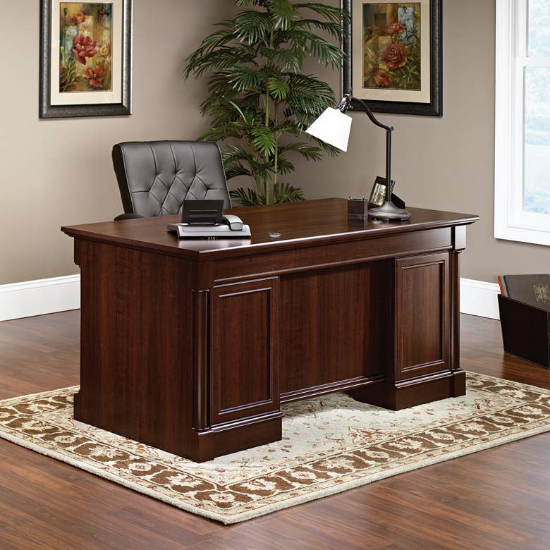 Image 1 Sauder Palladia 65 1/4" Wide Select Cherry Executive Desk