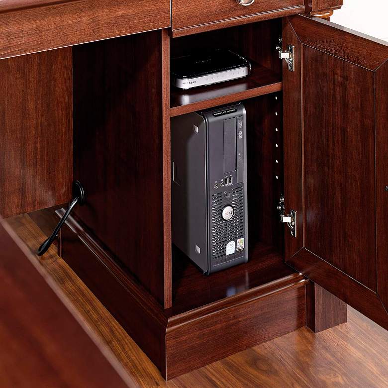 Image 4 Sauder Palladia 65 1/4" Wide Select Cherry L-Shaped Desk more views
