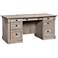 Sauder Palladia 65 1/4"W Split Oak 7-Drawer Executive Desk