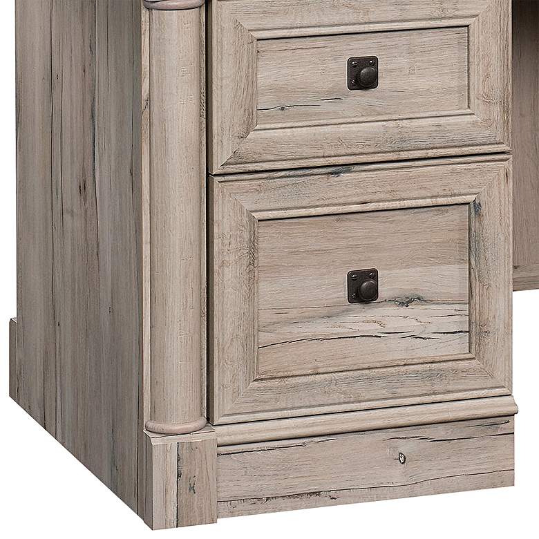 Image 4 Sauder Palladia 65 1/4"W Split Oak 7-Drawer Executive Desk more views