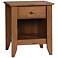 Sauder Shoal Creek 21" Wide Oiled Oak 1-Drawer Night Stand