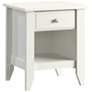2_Sauder Shoal Creek 21" Wide Soft White 1-Drawer Night Stand