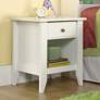 1_Sauder Shoal Creek 21" Wide Soft White 1-Drawer Night Stand