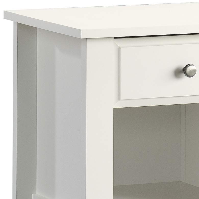 Image 3 Sauder Shoal Creek 21" Wide Soft White 1-Drawer Night Stand more views