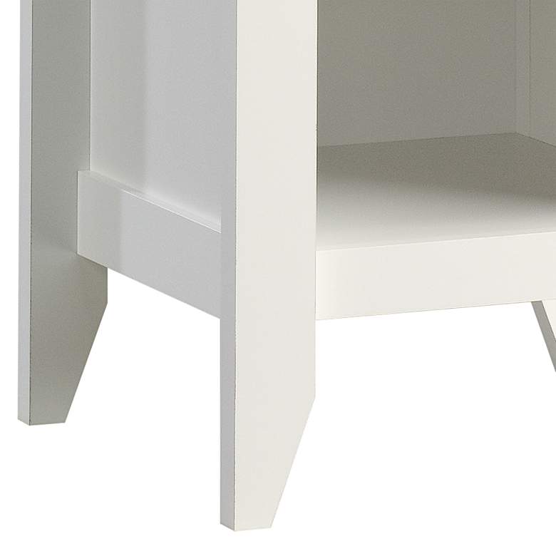 Image 4 Sauder Shoal Creek 21" Wide Soft White 1-Drawer Night Stand more views