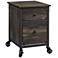 Sauder Steel River 21"W Carbon Oak Casters File Cabinet