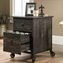 1_Sauder Steel River 21"W Carbon Oak Casters File Cabinet