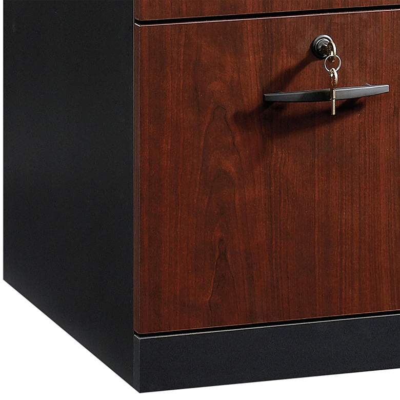 Image 3 Sauder Via 15 1/2"W Cherry and Black 2-Drawer File Cabinet more views