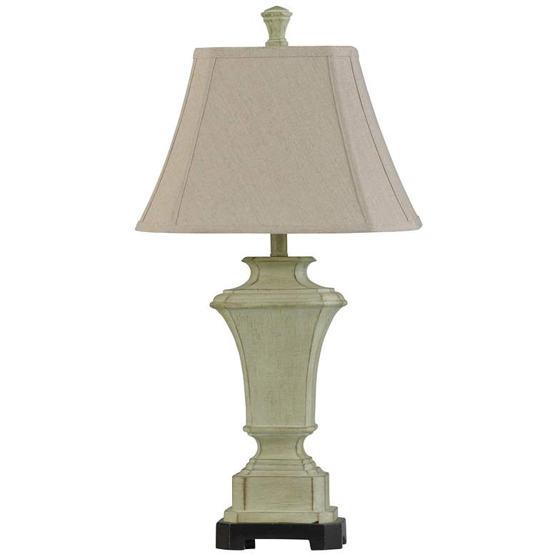 Image 1 Sauga Cream Table Lamp with Taupe Fabric Shade Set of 2