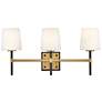 1_Saunders 23" Wide Black and Brass 3-Light Bath Light