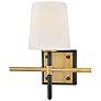 3_Saunders 23" Wide Black and Brass 3-Light Bath Light more views